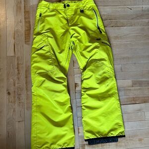 Kids Neon Yellow Pants, size large.